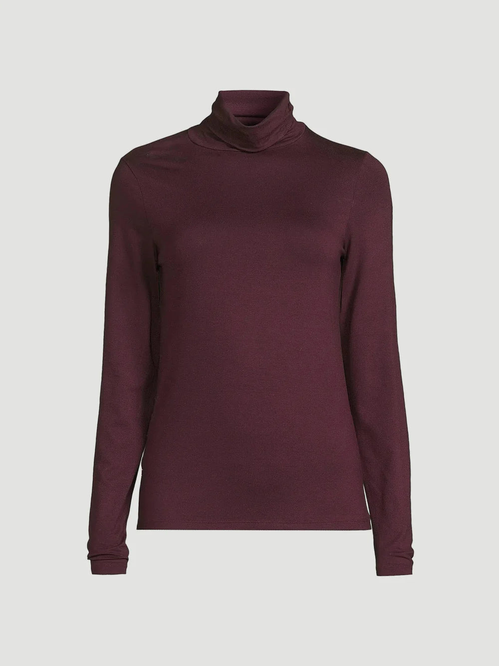 Majestic Soft Touch Fitted Long Sleeve Turtleneck Top Prune