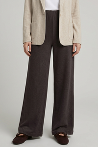 Majestic Filatures French Terry Wide-Leg Pant - Chocolate Mousse