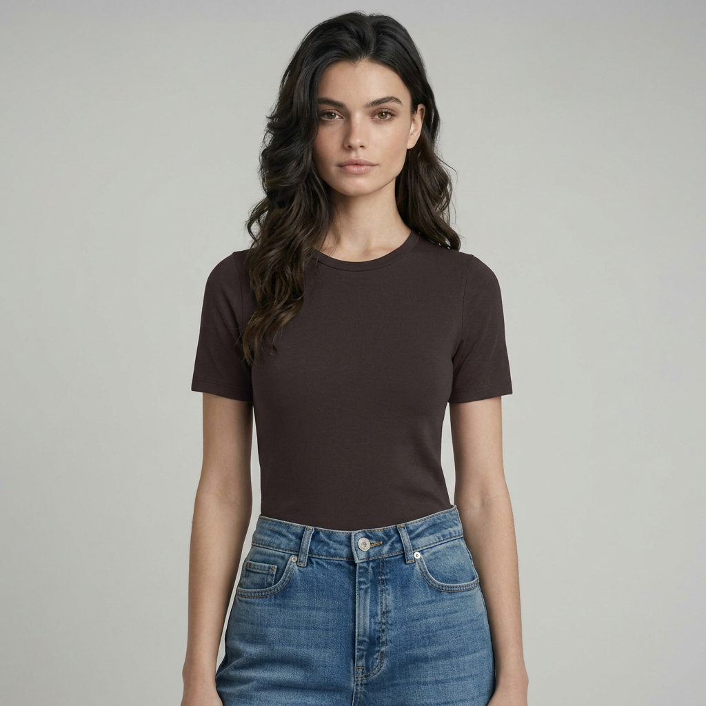 Majestic Filatures 100% Machine Washable Cashmere Short-Sleeve - Chocolate Mousse