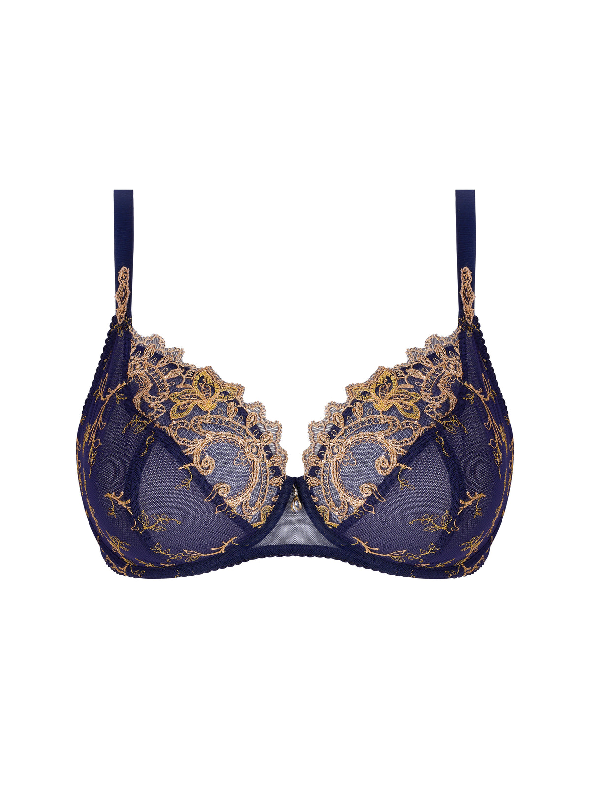 Corbeille Fit - bleu marine/doré