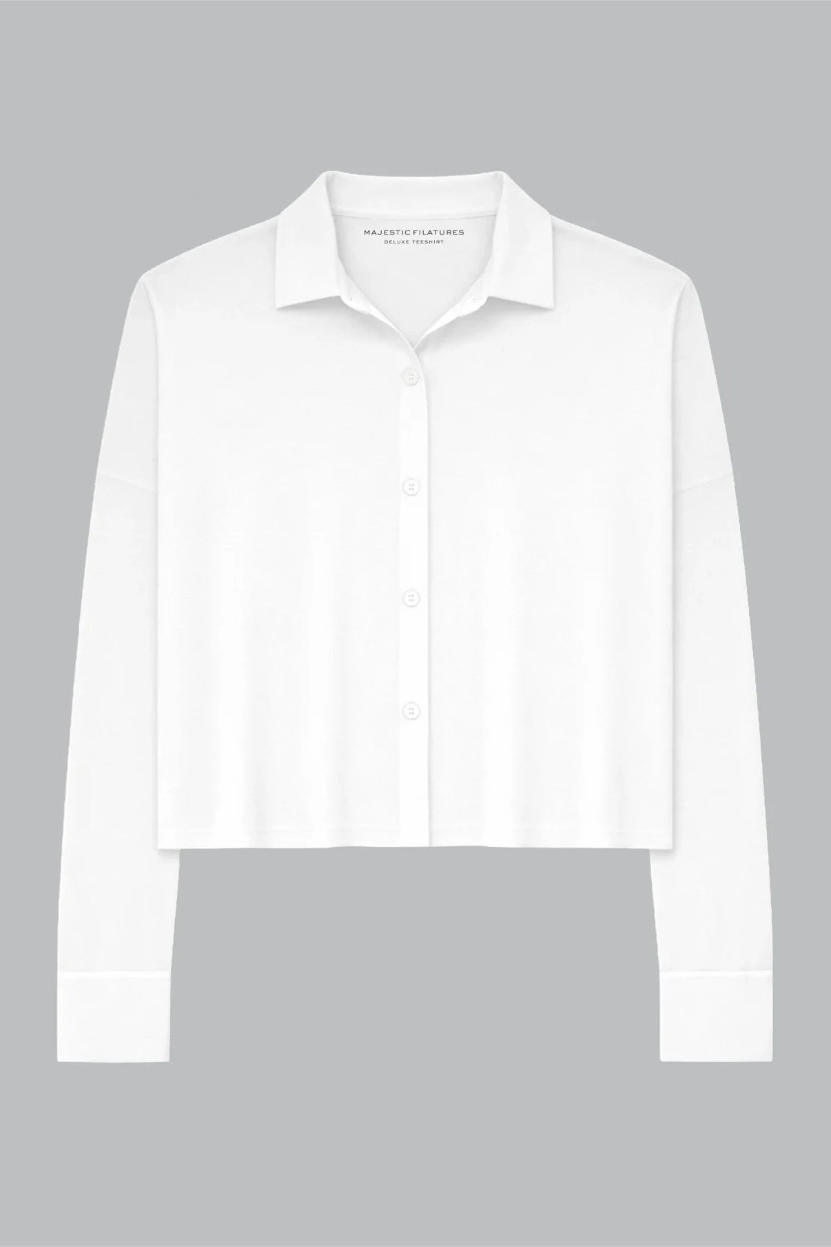 Majestic Filatures Suprima Cotton Long-Sleeve Shirt - White