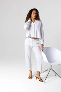Majestic Filatures Suprima Cotton Long-Sleeve Shirt - White