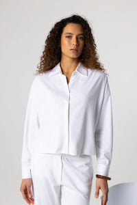 Majestic Filatures Suprima Cotton Long-Sleeve Shirt - White
