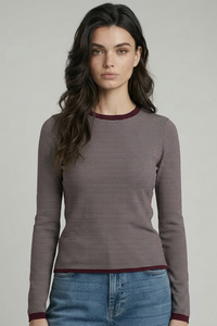 Majestic Filatures Cashmere Stripe Long-Sleeve Crewneck - Marine