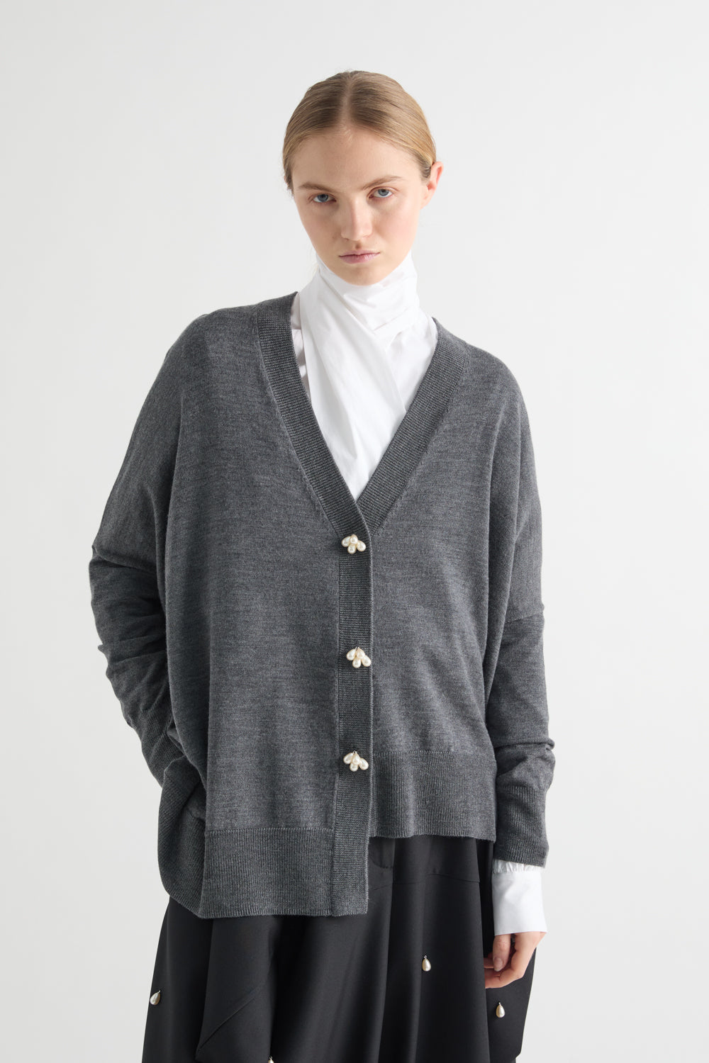 Meimeij Excalibur Oversized Cardigan - Anthracite