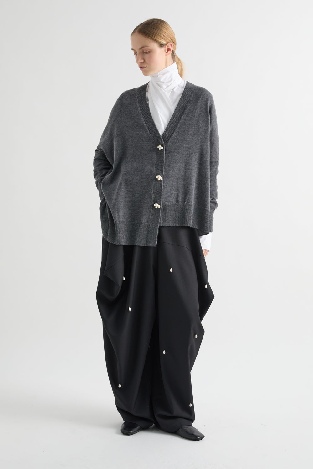 Meimeij Excalibur Oversized Cardigan - Anthracite