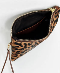 Brave Leather Maeve Hair-On Clutch Leopard