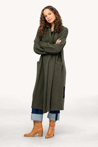 Kerri Rosenthal Mercer Loved Duster Army Green
