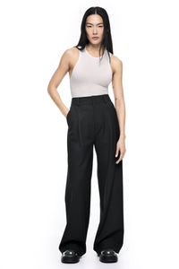 Smythe Pleated Trouser Simple Classic Pants Wide Leg