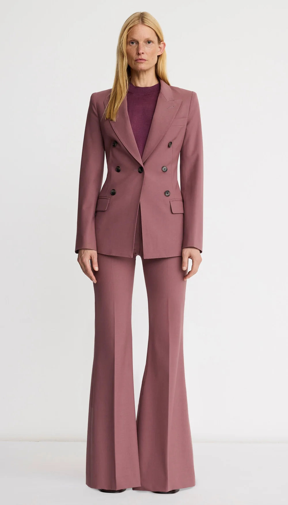 Pantalon évasé Smythe mauve