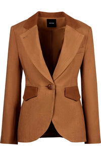 Smythe Blocked Seamed Blazer - Brown