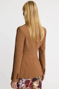 Smythe Blocked Seamed Blazer - Brown