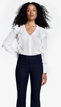 Smythe Ruffled Shoulder Blouse