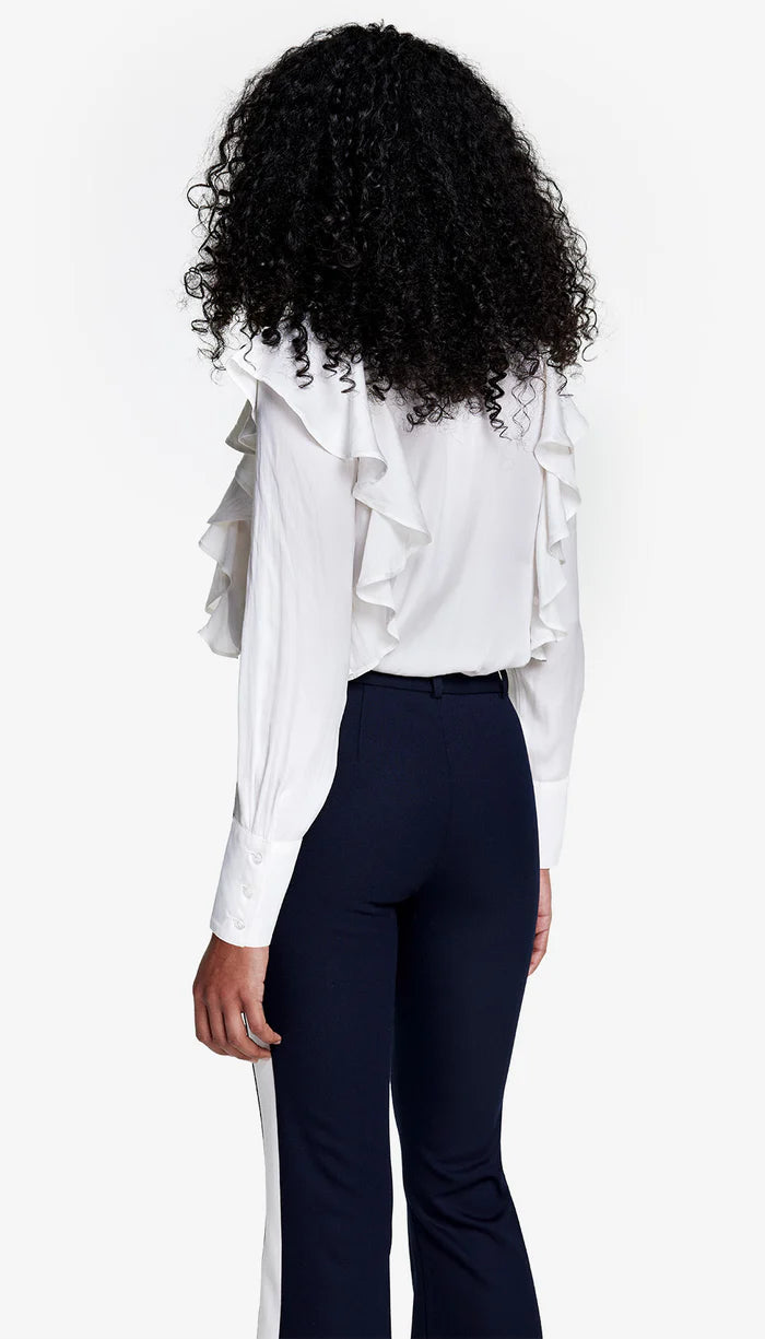 Smythe Ruffled Shoulder Blouse