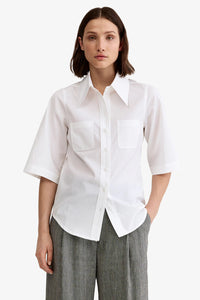 Smythe 3/4 Sleeve Point Collar Shirt