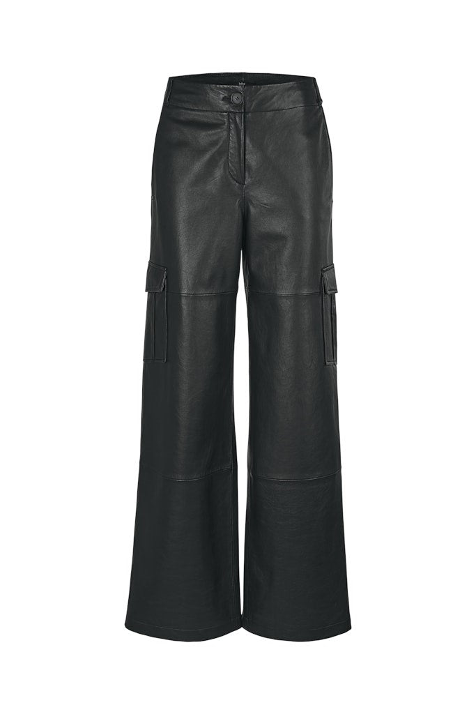 Riani Leather Cargo Trousers