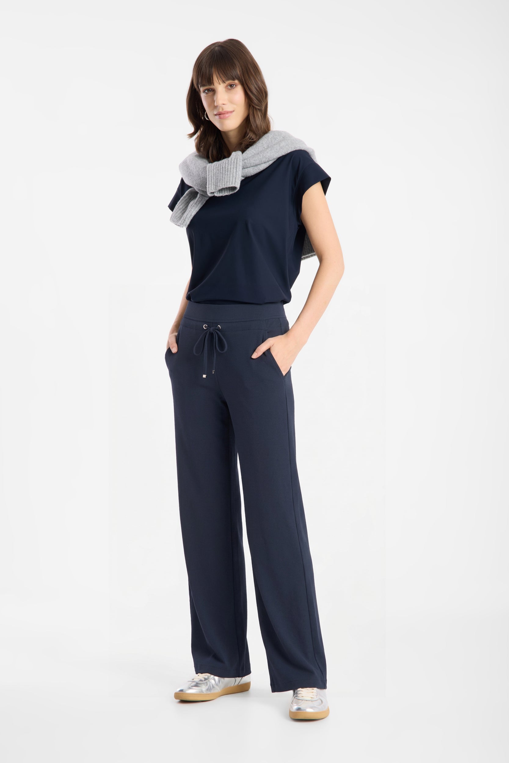 Raffaello Rossi Pantalon Droit Candice Marine