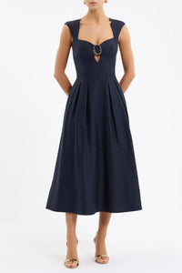 Rebecca Vallance Serenity midi Navy Dress