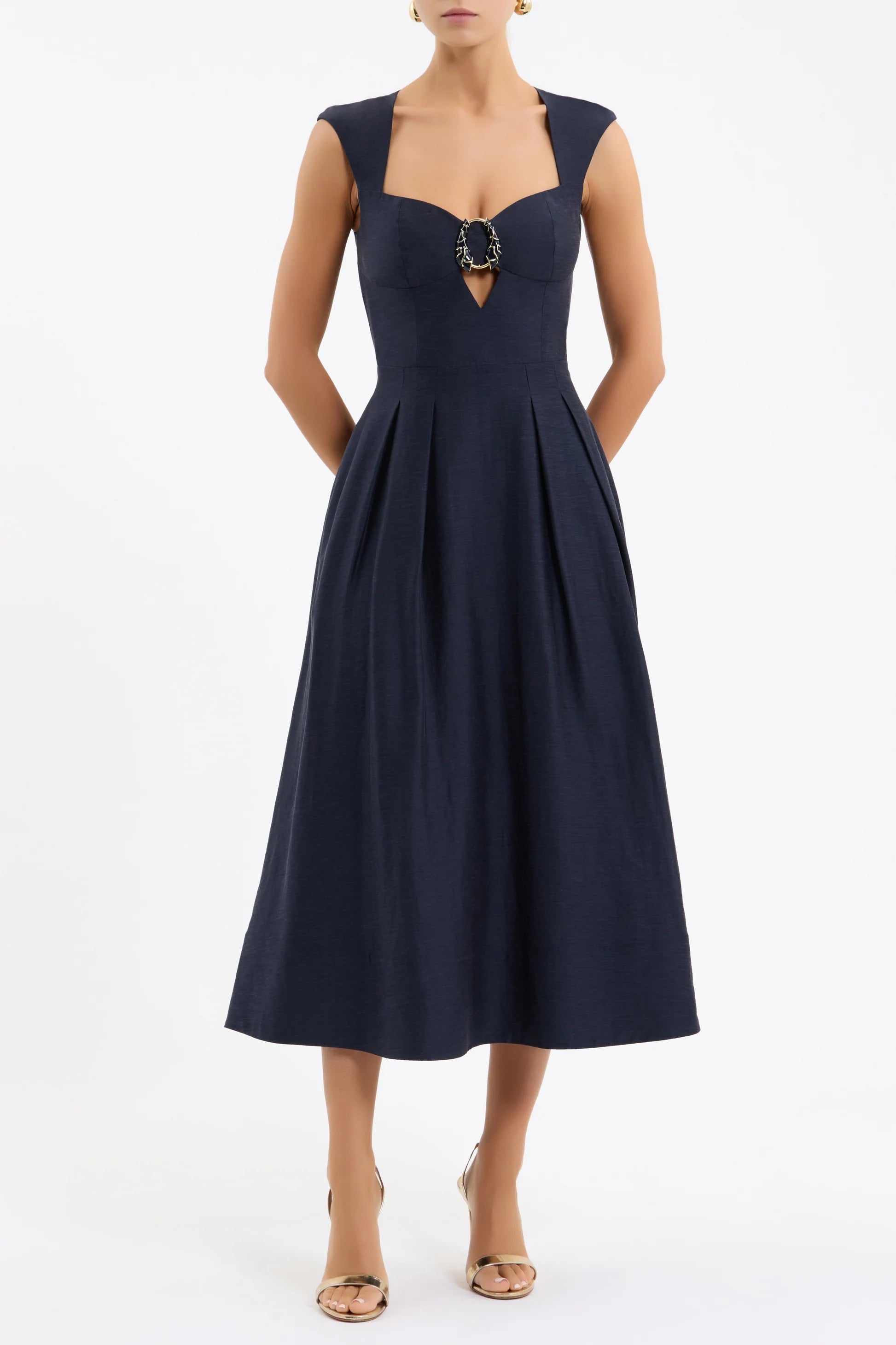 Rebecca Vallance Serenity midi Navy Dress