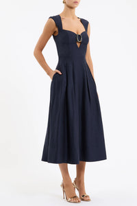 Rebecca Vallance Serenity midi Navy Dress