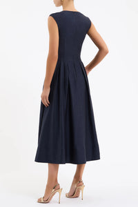 Rebecca Vallance Serenity midi Navy Dress