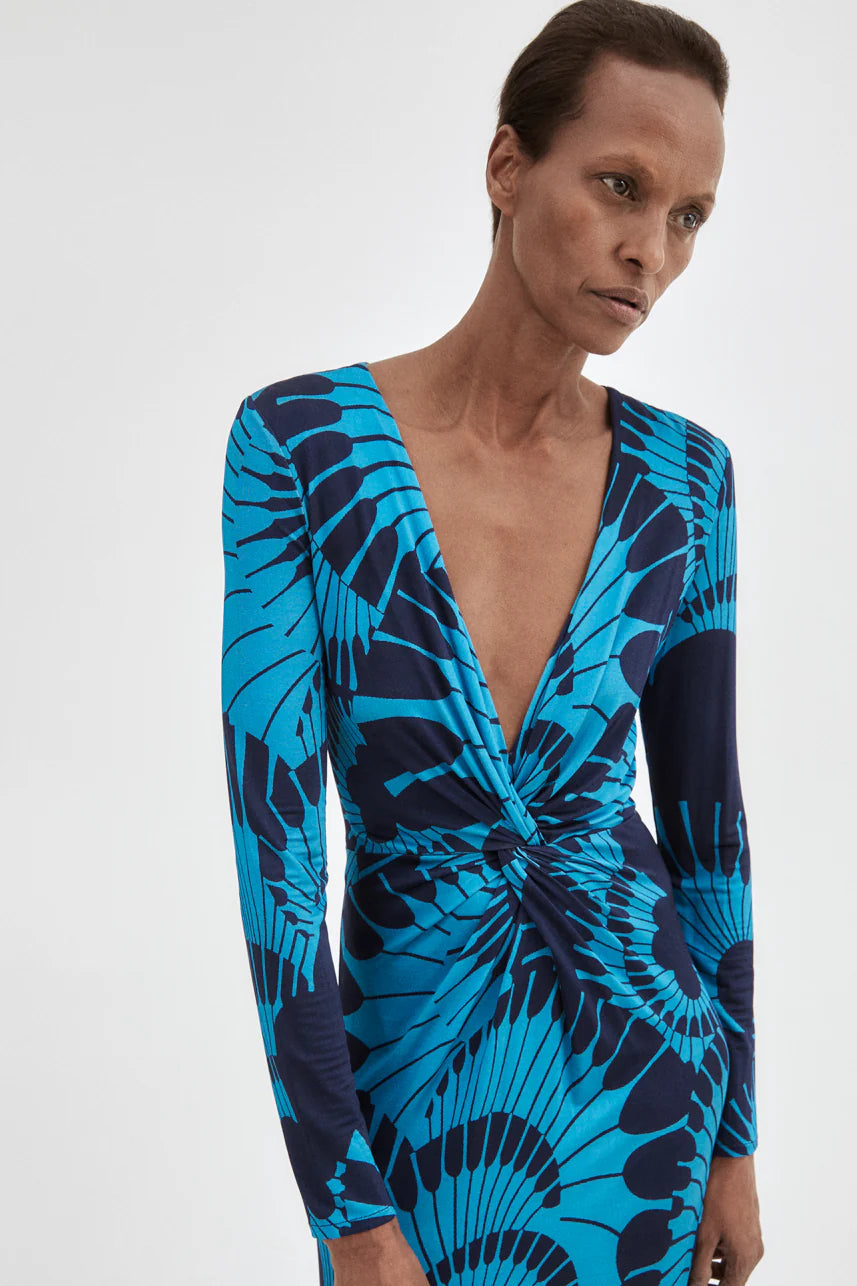 Robe nouée à la taille Smythe Blue