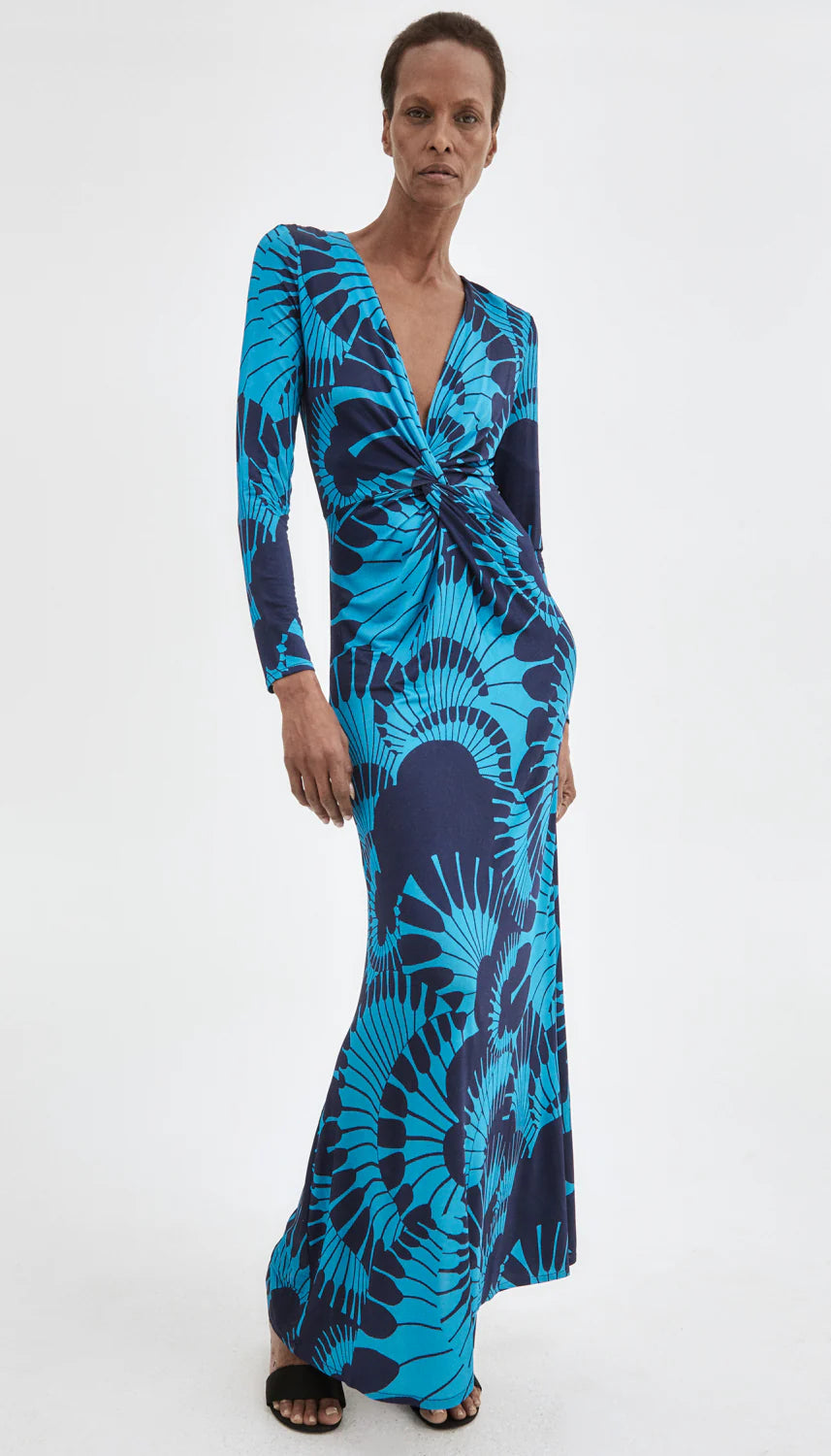 Robe nouée à la taille Smythe Blue