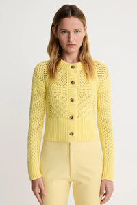 Smythe Crochet Cardigan Yellow