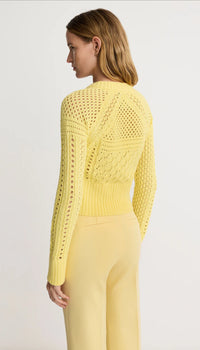 Smythe Crochet Cardigan Yellow
