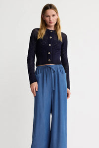 Cardigan en crochet Smythe Navy