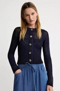 Cardigan en crochet Smythe Navy
