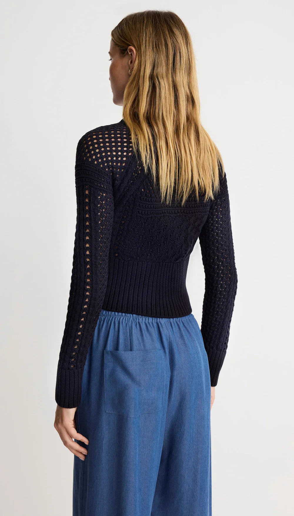 Cardigan en crochet Smythe Navy