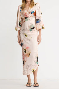Robe Midi Asymétrique Smythe Blush Multi