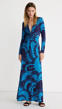 Robe nouée à la taille Smythe Blue
