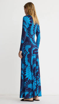 Robe nouée à la taille Smythe Blue