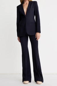 Pantalon évasé à plis Smythe Navy