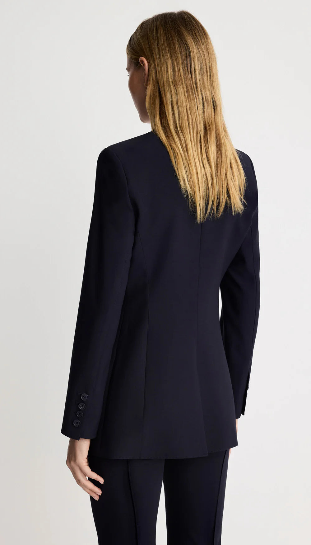 Smythe Collarless Blazer Navy