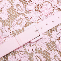 Self-Portrait Pink Crochet Lace Midi Dress