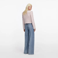 Self-Portrait  Pink Sequin Boucle Jacket