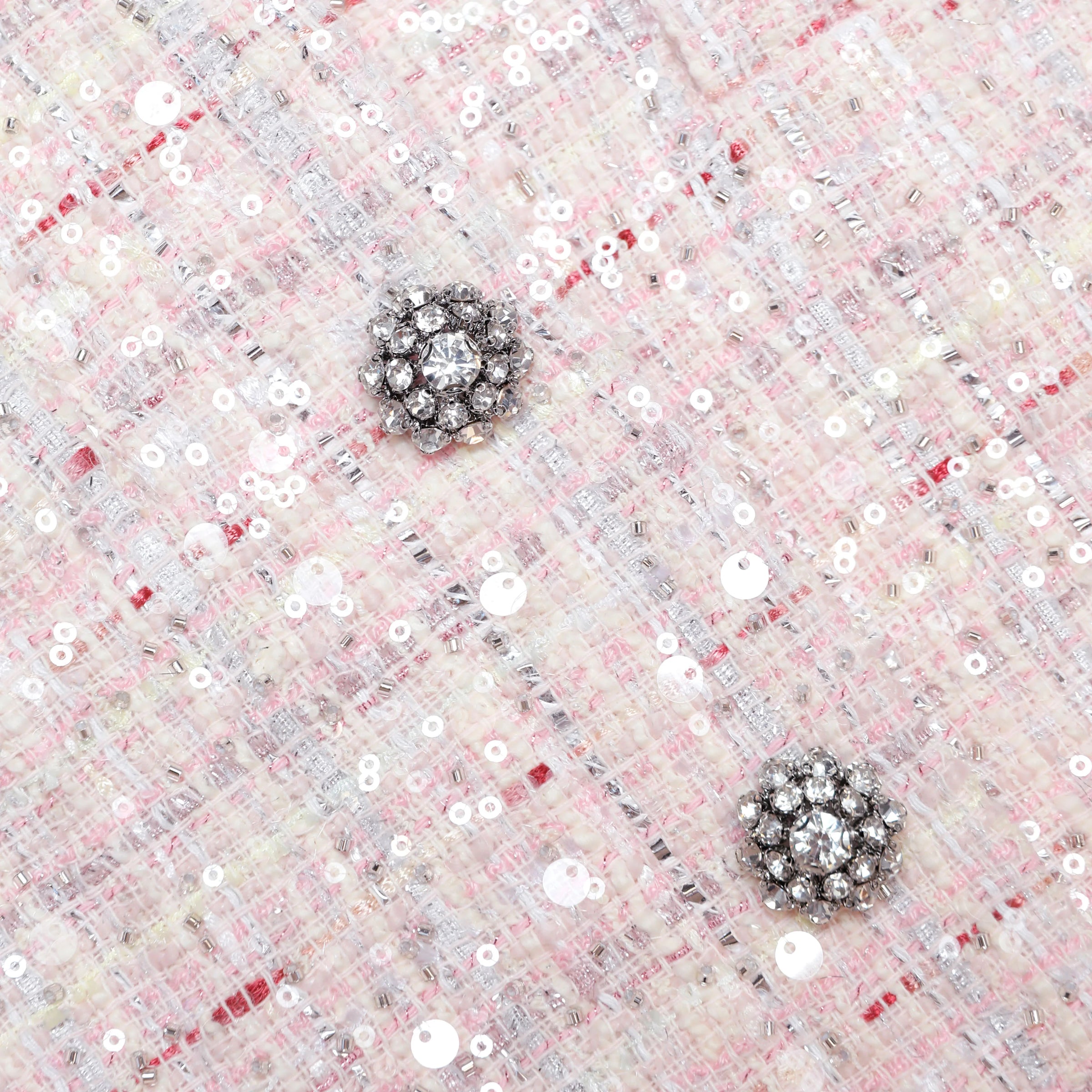 Self-Portrait  Pink Sequin Boucle Jacket