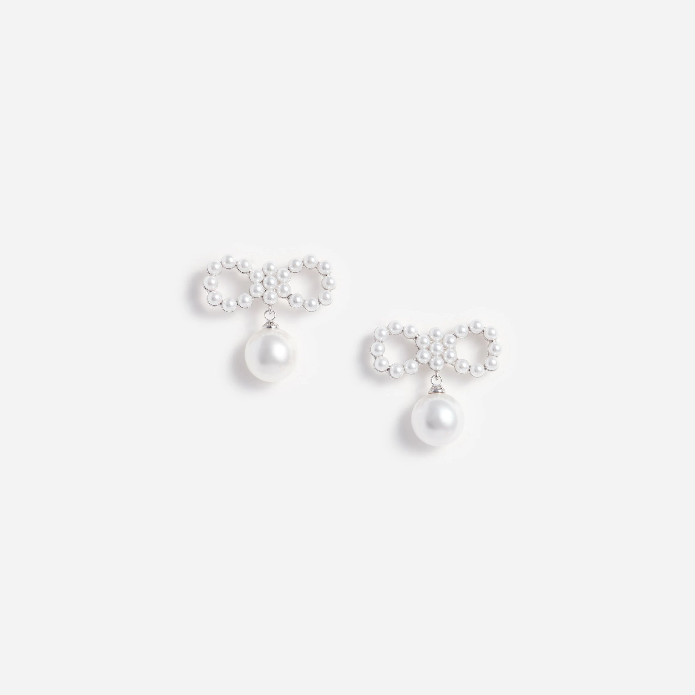 Self-Portrait Pearl Bow Earrings Pearl