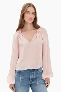 Frame The Silk Balloon Blouse - Taffy