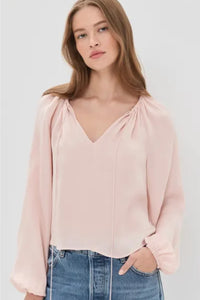 Frame The Silk Balloon Blouse - Taffy