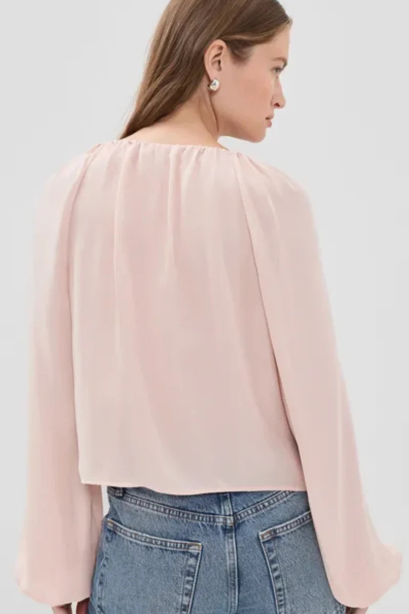 Frame The Silk Balloon Blouse - Taffy