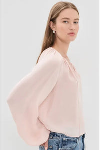 Frame The Silk Balloon Blouse - Taffy