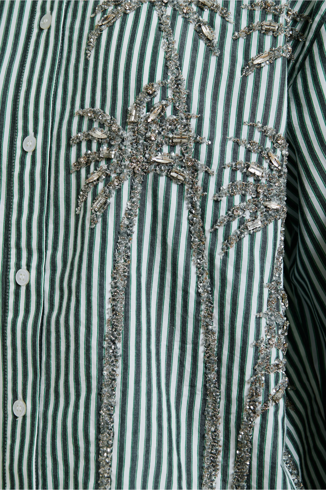 Essentiel Kasper Silver Spring Shirt Bottle Green