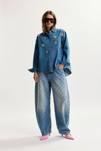 Essentiel Katsu Boxed In Jeans Aquamarine