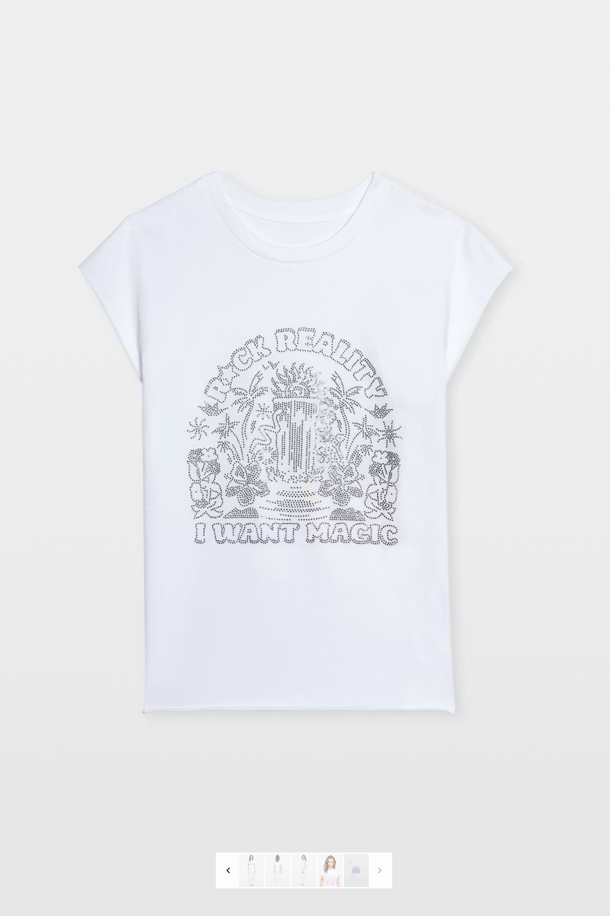 People of Leisure Cloe Cotton Tank Top With Rhinestones - White