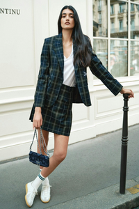 Zadig & Voltaire Vavy Tailleur Tartan Jacket - Encre