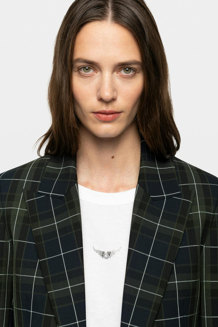 Zadig & Voltaire Vavy Tailleur Tartan Jacket - Encre